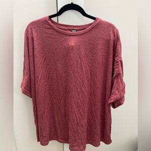 SHEIN Rosy Boxy Short Sleeve T-Shirt